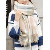 Yuson Girl Women's Fashion Long Shawl Big Grid Winter Warm