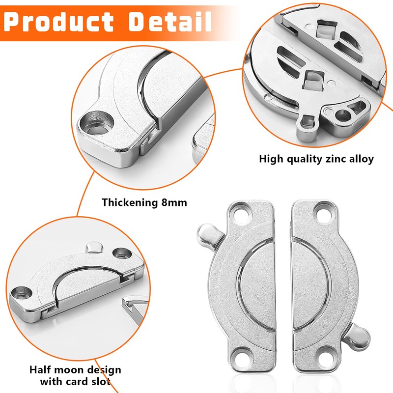 XTUDOU Pack of 2 Worktop Connectors, Table Top Connectors, Turning