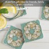 Thirstystone Coastal Sea Shell Wreath 4 Pack Absorbent Stone Tumbled