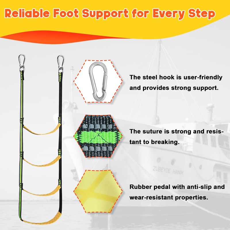 Boat Rope Ladder, 4/5 Step Heavy Duty (5 Step)