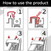 Pack of 6 clamp supports for blinds, universal clamp holder,