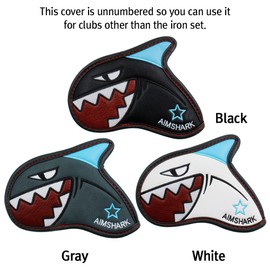 AIMSHARK Coloring Golf Iron Cover/1pcs/Golf Head Covers/Golf Club Covers/Wedge Cover (Black with Star Mark)