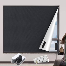 Bekeify 100% Blackout Blind, 200×145 cm Black out Blinds Stick on, Portable Temporary Blackout Blinds, Blackout Curtains, Cut to Fit Any Window Size Shape, No Drill, for Bedroom, Travel, RV Car, Loft