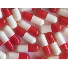 Empty Gelatin Capsules Size 1 Red/White (1000)