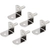 Bestgle 6mm Bracket Style Cabinet Shelf Pegs with Hole, Nickel