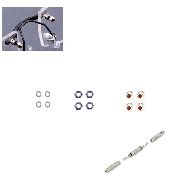 Rimless Glasses Screws Eyeglass Screws Screw Washer Screw Nut Screw