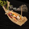 VPABES 31.5inch Wooden Sushi Boat Serving Tray, Commercial Sushi Plate