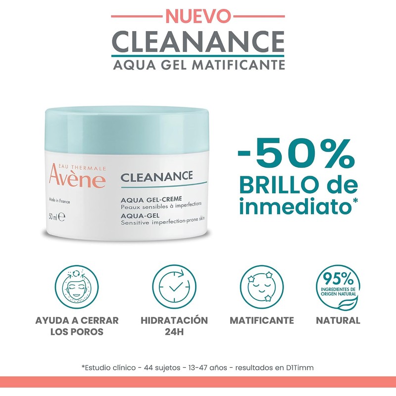 Avene Cleanance Gel Hidratante Facial Aqua-gel Anti Imperfecciones 50ml