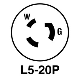Legrand - Pass & Seymour L520PCCV3 Industrial Specification Grade Turn Lock Plug, 20-Amp 125-volt Two Pole 3 Wire
