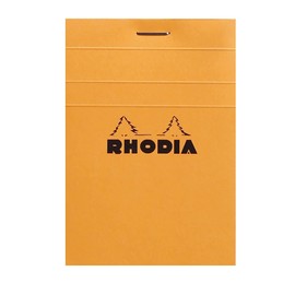Rhodia Staplebound Notepads - Graph 80 sheets - 3 x 4 in. - Orange cover