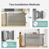 No Drilling Retractable Baby Gates for Stairs with Auto-Lock, 33"