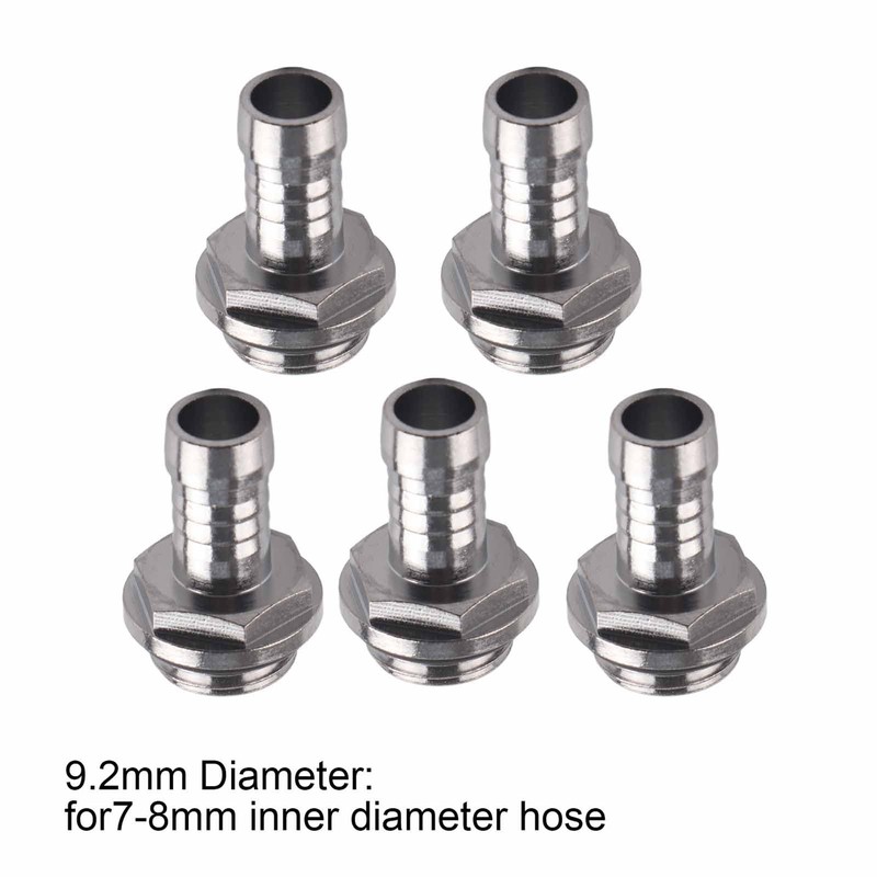 Annadue 6 PCS PC Water Cooling Fitting, Two Touch G1/4
