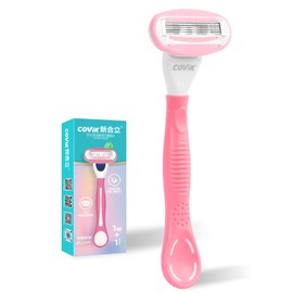 COVIK Razor for Women Ladies Body T Razor 5 Blades, Pack of 1, Pink