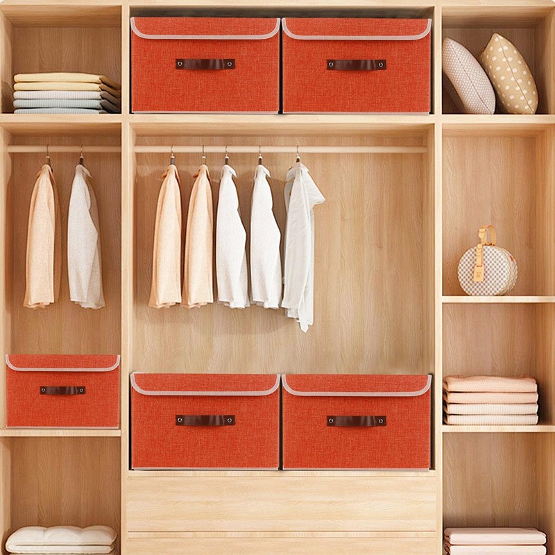 SnYuGr Large Storage Bin with Lid Storage Boxes,Collapsible Linen Storage