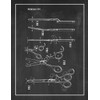 Hair Cutting Scissors Patent Print Chalkboard with Border (8.5" x
