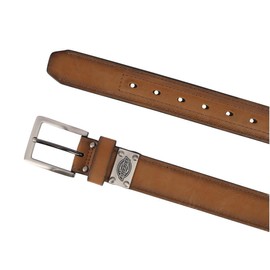 Dickies Men's Reinforced Leather 1 1/2 Inch Work Belt, Large, Brown, Brown, 38 inch