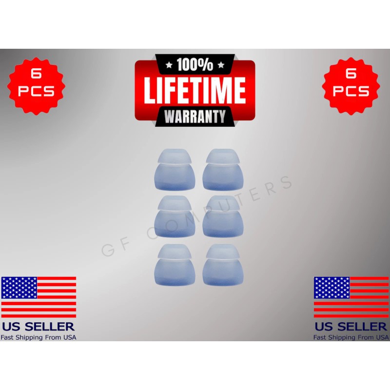 6 Silicone MED Double 2 Layer Tips Earbuds For Skullcandy