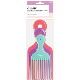 Diane DBC008 Assorted Lift Combs - 3 PC Set