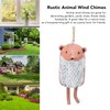 Rustic Hanging Animal Wind Chimes Resin Hand Made Natural Garden
