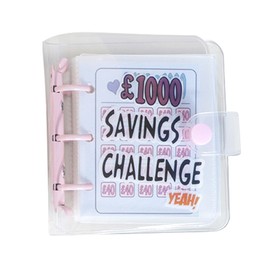 Jovrelant Money-Saving Wallet, 1000 Savings Challenge Organizer with 25 Cash Envelopes, Manage Budget Easily-Pink