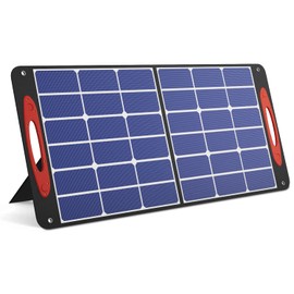 MoNiBloom 100 Watt Solar Panels 24V Monocrystalline Solar Panel High-Efficiency Solar Module with USB 3.0 and USB C for Home Battery Charging Farm Trailer Camper Marine Off Grid System