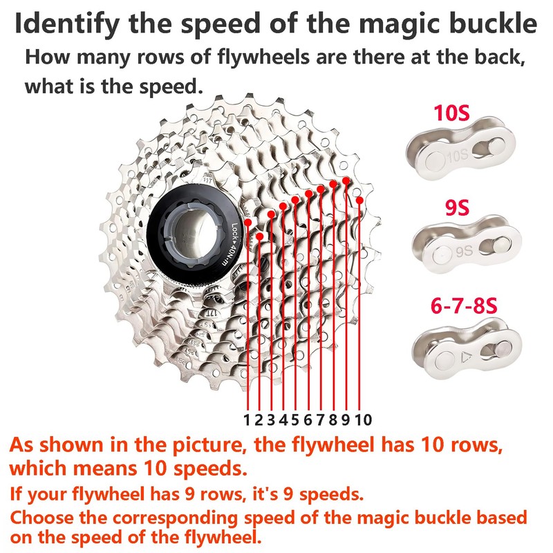 Qrity 5 Pairs Bike Chain Links, Bicycle Chain Link Connector,