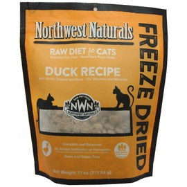Northwest Naturals Freeze Dried Diet for Cats – Duck Cat Food – Grain-Free, Gluten-Free Pet Food, Cat Training Treats – 11 Oz.