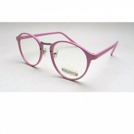 Thin Frame Round Horn-Rimmed Fashion Glasses RORGGE 7294 Yellow Leopard Print