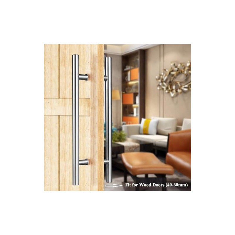 HONGYUN 48" Pull Door Handles Brushed Nickel,1200mm Solid 304 Stainless