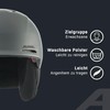 ALPINA BRIX Ski Helmet, Midnight Grey Matt, 55-59 cm