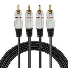 TIANXUAN 2xRCA to 2xRCA Cables Audio Cable Gold Plated Male to Male Phono to Phono Cable Stereo Audio Phono Leads for Amplifier Turntable TV Home Theater Speakers and HiFi Systems (1 Metre)