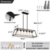 XISLTHOTSL Black Kitchen Island Lighting, 6-Light Farmhouse Chandeliers, Modern Industrial