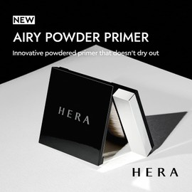 HERA Airy Powder Primer for Face | Poreless & Long-Lasting Makeup, Innovative Type for All Skin Types, Quick & Easy Application, Smoothing and Blurring Effect with Oil Control, 0.29 Oz (8.5g)