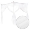 KIMISS Bed Curtain Canopy White Polyester Luxury Princess Three Side