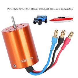 RC Motor, 3800KV High Performance Metal Motor 2838 RC Accessory Fit for 1/12 1/14 Car Boat 2.3mm Shaft