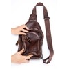 HARPIMER Chest Bag Leather Sling Backpack Shoulder Bag Men's Chest