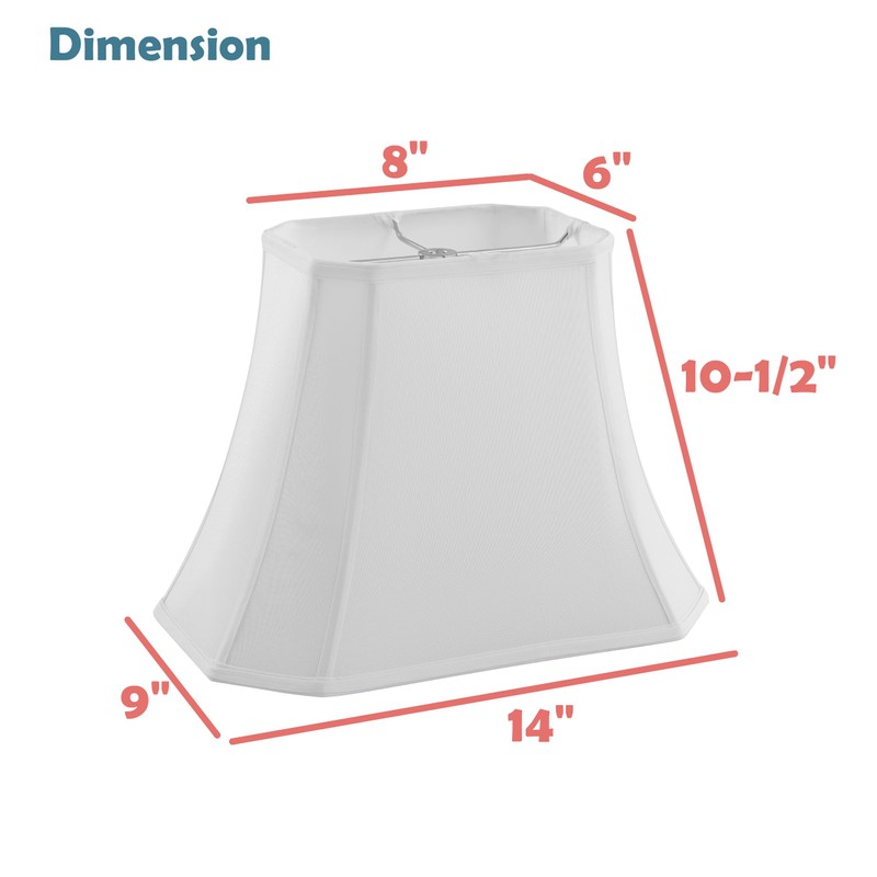 Aspen Creative 34246 Rectangle Cut Corner Bell Spider Lamp Shade