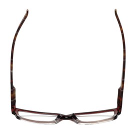 Calabria 743 Designer Reading Glasses w/Matching Case in Brown Plaid +1