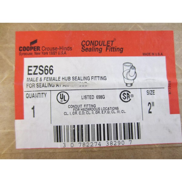 Crouse-Hinds CROUSE HINDS EZS66 2" CONDULET SEALING FITTING EZS6