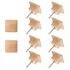 Gadpiparty 10pcs Handle Wooden Knobs Cabinet Knobs Square Door Knobs