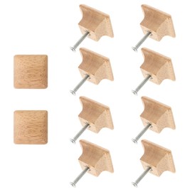 Gadpiparty 10pcs Handle Wooden Knobs Cabinet Knobs Square Door Knobs Wooden Door Knobs Chest of Drawers Knobs Farmhouse Knobs Single Hole Wooden Cabinet Decorative Wood Cupboard Barn Door