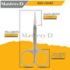 MASTERYD Cuticle Scissors Extra Fine Curved Blade, Super Slim Manicure