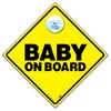 Baby on Board Car Sign, 14 x 14 cm, Yellow
