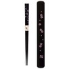Happy Sales HSKS7/B, Travel Chopstick with Case, Black Pink Sakura