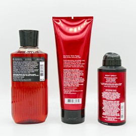 Bourbon Men's Bath & Body 3-Piece Bundle | Body & Hair Wash, Ultra Shea Body Cream and Body Spray