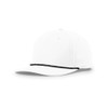 Richardson Five Panel Classic Rope Cap - White/Black, OSFM
