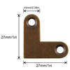JCBIZ 6pcs 90 Degrees L Shape Flat Corner Bracket 27x10mm