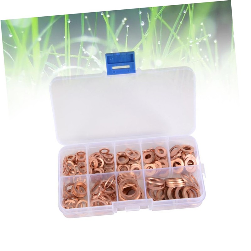 CHILDWEET Seal Cover Flat Washer Kit 200pcs Set Sealing Ring