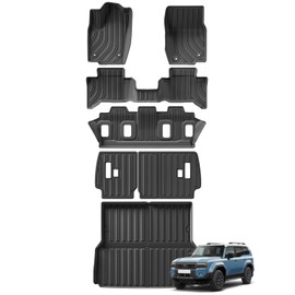 SMABEE Floor Mats & Backrest Mats & Cargo Liner for Toyota Land Cruiser Prado 250 J250 LC250 (Only for 5 Seat,US Version) Accessories TPE Floor Liners Back Seat Covers Truk Mat