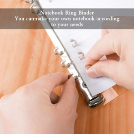 2 Pack A5 6 Ring Soft Cover Binder with Snap Button, Transparent PVC Notebook Cover for Journal Sleeves (23.3 * 18cm)
